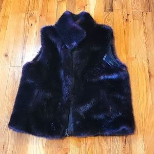 Laundry reversible fur vest